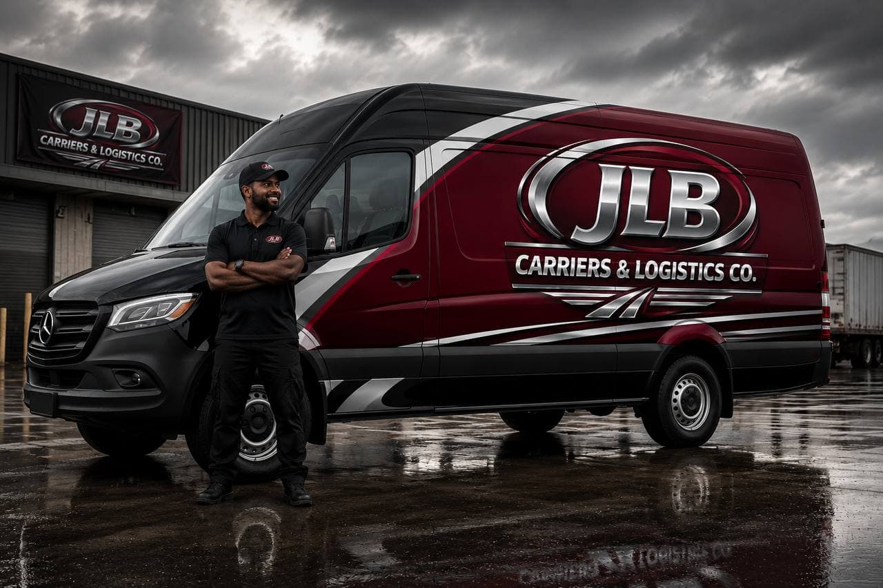 JLB Carriers delivery van ready for same-day dispatch